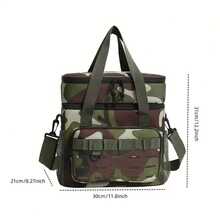 New Outdoor Camouflage Double-Layer Picnic Bag, Camouflage Tactical Lunch Box Ice Pack, Large Capacity Thickened Lunch Bag Cooler, Non-Food Contact