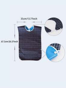 Waterproof Adult Mealtime Bib Cloth Reusable With Crumb Catcher Stylish Clothing Protectors For Elderly Disability Aid Apron Senior Citizen