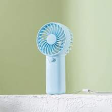 1 pieza Mini Ventilador de mano a batería, ventilador personal portátil de 1.5V AAA para verano, viajes, playa, interior y exterior, regalo (rosa, azul, verde, blanco), baterías no incluidas