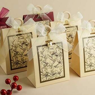 Wedding Customized Ins Style Premium Candy Box, Engagement Favors Box, Handheld Candy Box Bag Paper Box