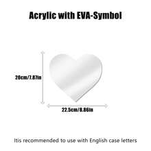Silver Mirror Alphabet A-Z Wall Stickers - 10/15/20/30cm Tall Letters & Symbols Sold Separately, Dual-Layer Design: Reflective Acrylic Top + 1cm Thick Foam Base With Adhesive, Apply Together For 3D Effect Or Use Only Mirror Layer, Create Custom Words On Walls/Windows, Ideal For Marriage Ceremony Initials, Inspiring Messages In Work Areas, Romantic HOME Displays