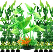 Artificial Aquarium Plants, ABS Plastic Fish Tank Aquatic Decorations, Realistic Aquatic Plant Decorations For Home Aquariums