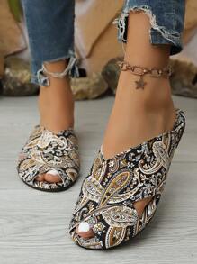 New Women's Criss-Cross Strap Flat Casual Versatile Black Comfortable Slippers, Plain Color Minimalist Women's Flat Sandals, Elegant & Simple For Dates