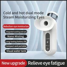 Tragbarer Augen-Dampfapparat, Erhitzte Augen-Maske, Multifunktions-Augen-Befeuchtungsapparat mit 3 einstellbaren Temperaturen und 2 Nebeleinstellungen für Zuhause und unterwegs