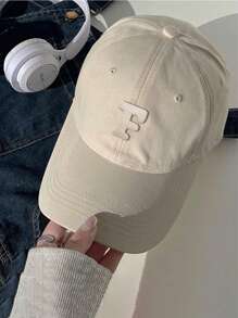1 pièce Casquette de baseball femme avec broderie 3D logo K, réglable, protection solaire extérieure, chapeau casual adapté pour le printemps, l'automne, les voyages, les vacances à la plage, style Y2K pour jeunes hommes