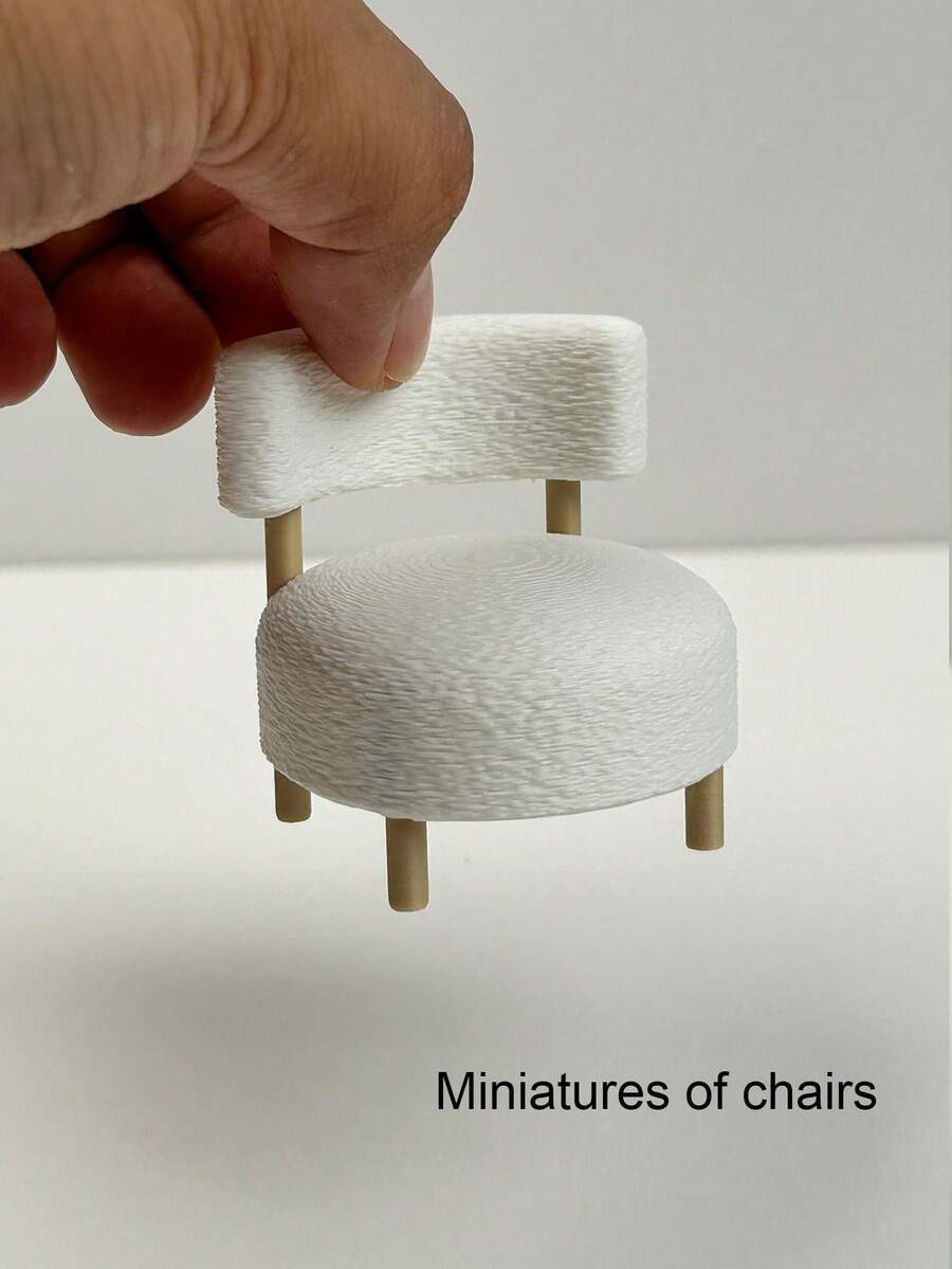 Figurita de Grado de Coleccionista, Modelo de Sofá Silla a Escala 1:12, Modelo de Silla de Plástico Duro con Terciopelo Falso, Adorno de Taburete de Ocio en Miniatura, Pequeño Adorno de Decoración de Halloween, Sofá de Accesorio para Fotografía de Micro Escena - Modelo de sofá - Ver 1