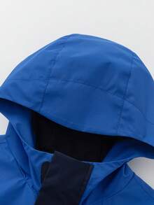 Balabala Bộ áo khoác ngoài trời chống thấm nước cho bé trai 2025 Lớp chống gió mới - tông màu xanh - Xem 6