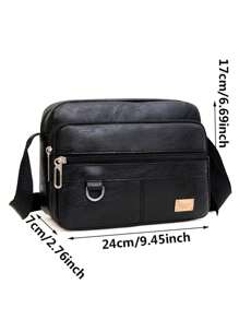 Borsa da uomo, borsa a spalla casual, borsa a tracolla casual da uomo, borsa in pelle PU, borsa da lavoro