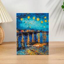 Starry Night 6-Inch Photo Album - 100 Pockets, Ideal For Family And Couples Memories, Perfect Gift For Friends And Wedding Albums, Graduation Season Classmate Photos Collection - Multicolor - View 4