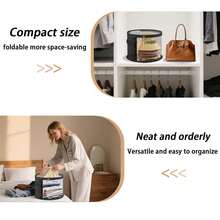 女士收纳帽盒 - 大号透明塑料帽子收纳盒，可收纳牛仔帽、软呢帽和旅行帽，可折叠帽子收纳袋，带提手，婚礼/新娘/派对衣橱收纳 - 母亲节、生日的完美礼物