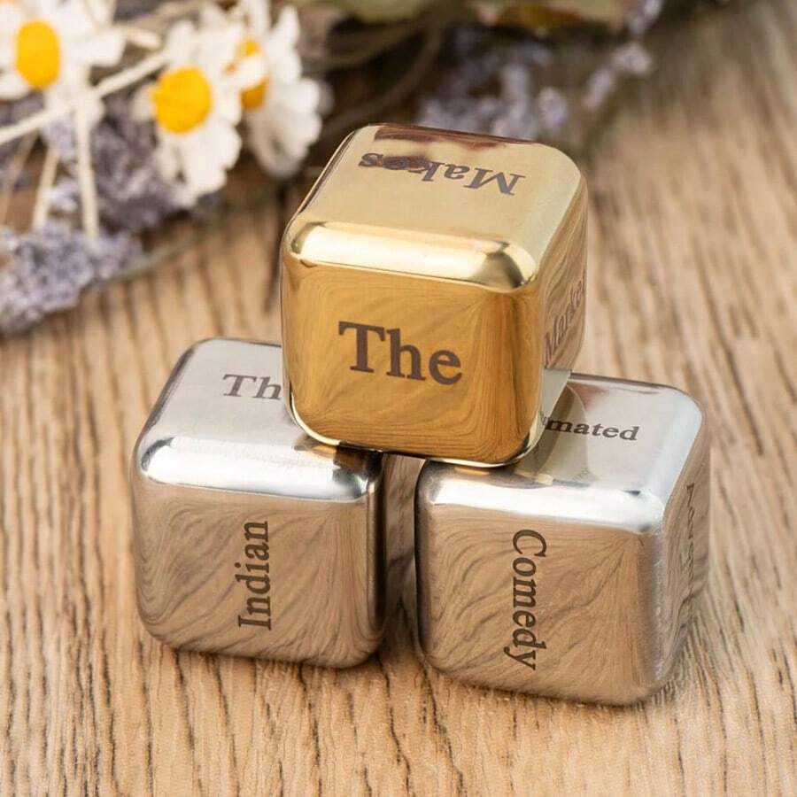 1. 个性化骰子，定制雕刻骰子，订婚结婚礼物，周年纪念礼物，情人节礼物，生日礼物 - 彩色 - 查看 1