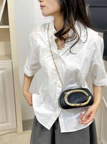 Fashionable, Elegant, Simple, Personalized, Versatile, Classic Women's Shoulder/Crossbody Bag, Suitable For Street, Date, Cocktail Party, Commute, Office