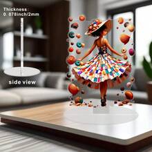 2D Flat Female Model Diamond Art Acrylic Ornament, Decoration For Display, Thanksgiving Surprise Gift