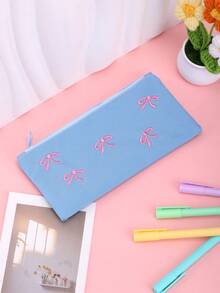 1 件，高端铅笔盒，涤纶材质，尼龙拉链，蝴蝶结图案，大容量，便携式铅笔袋，学校用品，情人节，万圣节，感恩节，返校季，生日特别礼物，可爱的铅笔盒，铅笔袋，书包，学校用品，返校