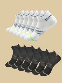 12 双男士加大码夏季透气网眼运动短袜，简约百搭隐形袜 - 彩色 - 查看 29