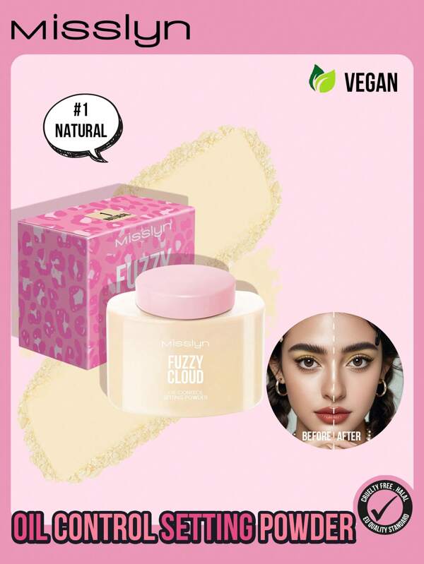 Misslyn MISSLYN-Matte Finishing Super Volume Loose Setting Powder, Long-Lasting Setting Powder, Oil Control Setting Powder, Blurring Imperfections,Lightweight And Natural,Skin-Friendly, Perfect For Any Setting, Face, Long-Lasting, 24H Longwear