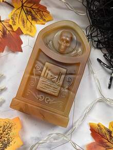 1pc Halloween Gravestone Shaped Silicone Mold, DIY Gravestone Candle, Wax, Plaster Home Decor, Halloween Decoration Silicone Mold