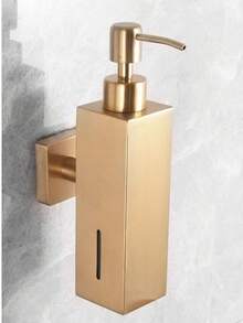 1 pieza Dispensador de jabón montado en la pared de acero inoxidable 304, con cartucho de plástico recargable de 280ml para champú, gel de ducha - 500 ml - Ver 10