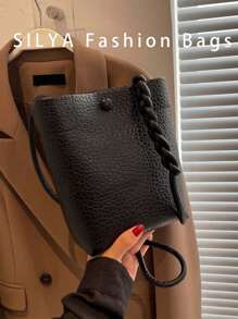 Mini bolso de hombro versátil con forma de barril, bolsa para teléfono, bolsa monedero, cartera para mujeres