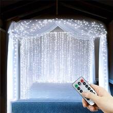 LED Curtain Wreath String Lights With Remote Control, USB Powered, New Year Wreath Lights For Window, Room, Christmas Decoration - USB Curtain Light - View 13
