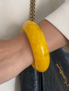 1/3 chiếc/Bộ vòng tay nhựa trơn hình học cổ điển, Phụ kiện sang trọng cho cặp đôi dự tiệc ngày lễ, Quà tặng sinh nhật, Vòng tay thường ngày đa năng (Chất liệu và màu sắc vòng tay tùy thuộc vào sản phẩm thực tế) - vòng đeo tay - Xem 13