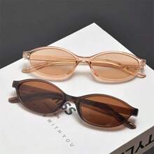 LANTEEM 1 Stück modische kleine ovale Rahmen Brille, vielseitig einsetzbar, Vintage Damen Brille als Reise, Urlaub und Strand Accessoire