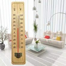 Termômetro de madeira, ideal para pendurar em ambientes internos e externos. Mede com precisão a temperatura em cômodos, salas de estar, estufas, jardins, armazéns e áreas de criação de animais. Com estrutura de madeira portátil e resistente, é capaz de medir temperaturas durante todo o ano, nas quatro estações.