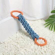 1 pieza Juguete de cuerda para masticar de mezcla de algodón para perros - Diseño anudado con doble asa adecuado para todos los tamaños de perros, limpia los dientes de las mascotas, duradero, juego interactivo de tira y afloja
