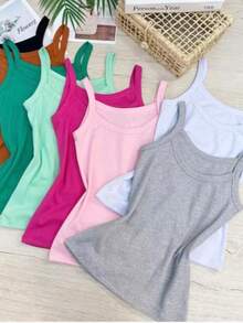 Casual Summer Strappy Tank Top - Grey - View 3