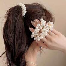 3pcs Set Fashion Crystal & Faux Pearl Floral Headband - Suitable For Daily Wear Or Vacation, Fall Decor, Fashion Accessory, Pop Culture Theme, All Seasons