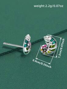 1 par de pendientes de aro elegantes para mujer, regalo para el Día de la Madre, joyería para fiestas