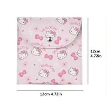 Sanrio Sanrio Hello Kitty Bolsa para armazenamento de absorventes internos, bolsa para guardanapos, bolsa para cosméticos, bolsa de armazenamento multifuncional à prova d'água, bolsa de maquiagem, material escolar de viagem, itens essenciais para viagem, bolsa de maquiagem, itens essenciais para o feriado, bolsas de maquiagem, organizador de maquiagem, presentes para mulheres, estampa de leopardo, salsicha, cachorro, para o feriado de inverno