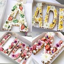 Alphabet Cake Stencils A To Z Letters Baking Template Flat Plastic Cutting Alphabetic Outlines Mold For DIY Cake Cookies - 26 - View 2