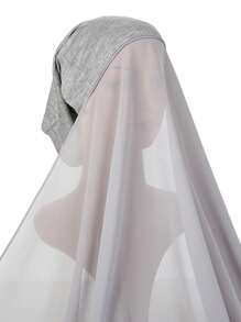 1 Stück Damen einfarbiger Chiffon Rohrschal Hijab, modische vielseitige, bequeme und atmungsaktive Hijab Accessoires, geeignet für den täglichen Gebrauch
