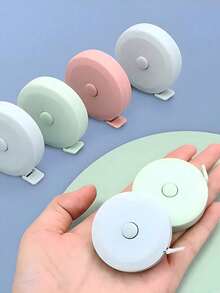 可爱迷你伸缩自动卷尺，软卷尺，身体缝纫柔性尺，用于减肥医学身体测量缝纫裁缝工艺，卷尺长度为 1.5 米/60 英寸，小巧、便携、双面秤，家用测量衣服、身高、多功能