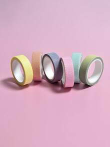 12 件/包装饰性金箔剪贴簿和计划簿和纸胶带，马卡龙色闪光亮片工艺胶带，学校用品，返校 - 彩色 - 查看 3