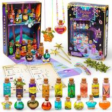 圣诞装饰儿童仙女药水套装混合套装 - 儿童药水制作套装 22 瓶药水 - 儿童药水套装 DIY 创意艺术工艺套装生日礼物，适合 6 7 8 9 10 岁以上女孩男孩、Gabbys 娃娃屋、圣诞工艺品、女孩降临节日历、巫术、工艺套装、仙女