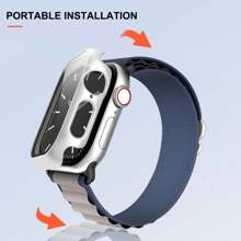 CSDZ 1pc Smartwatch Protective Case, PC Frame + Screen Protector 2-In-1 Hard Shell, Simplistic Anti-Fall Compatible With Watch S10/9/8/7/SE/6/5/4/3/2/1, 38mm/40mm/41mm/42mm/44mm/45mm/46mm/49mm (Watch And Strap Not Included)