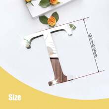 Silver Mirror Alphabet A-Z Wall Stickers - 10/15/20/30cm Tall Letters & Symbols Sold Separately, Dual-Layer Design: Reflective Acrylic Top + 1cm Thick Foam Base With Adhesive, Apply Together For 3D Effect Or Use Only Mirror Layer, Create Custom Words On Walls/Windows, Ideal For Marriage Ceremony Initials, Inspiring Messages In Work Areas, Romantic HOME Displays