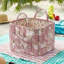 Large Capacity Fabric Storage Baskets Laundry Baskets with Easy Carry Handles Laundry Hampers - Estampado floral 345 - Ver 4