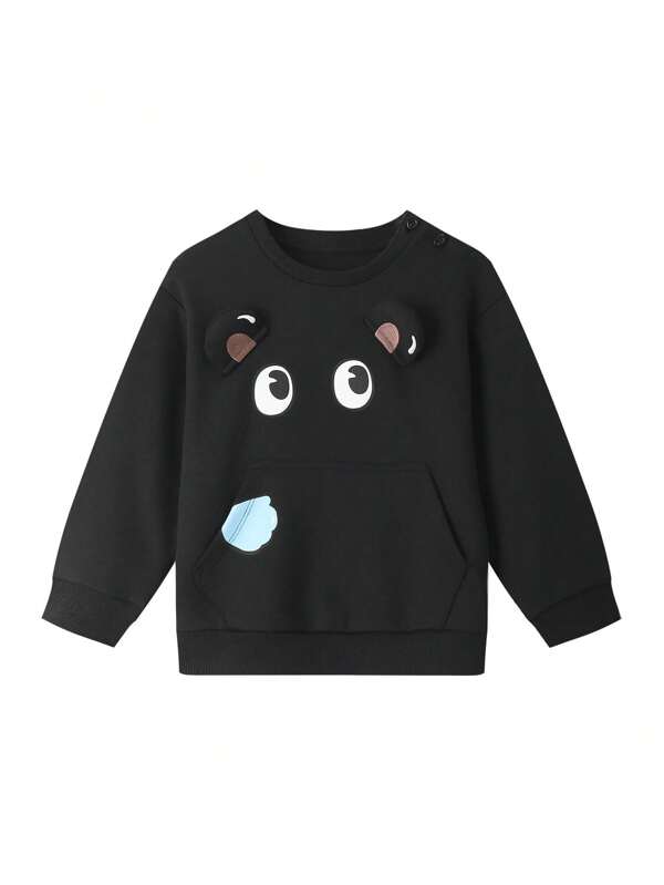 Annil Children's Clothing, Boys' Sweaters, Foreign And Cute Baby Cartoons, Casual And Loose Fitting, Round Neck, Long Sleeves