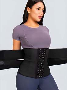1 pieza de cinturón entrenador de cintura con cremallera doble para hombres y mujeres, cinturón deportivo a prueba de sudor, cinturón de caucho cloropreno con cremallera doble, adecuado para deportes, correr, ejercicio, yoga, oficina, para moldear la cintura diariamente, cinturón de ejercicio para sellado de cintura adecuado para entrenamiento, deportes en casa y caminar