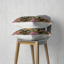 1 pieza Funda de almohada con impresión de cabeza de tigre vintage de 17.7*17.7 pulgadas (45*45cm)/19.69*19.69 pulgadas (50*50cm), cómoda de terciopelo para decoración del hogar, sofá, dormitorio, automóvil, adecuada para uso diario, decoración minimalista para el hogar (Relleno de almohada no incluido)