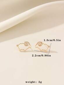 1 Pair Stylish Asymmetrical Geometric Metal Design Long Tassel Earrings For Women, Creative Golden Polygon Combination, Suitable For Daily, Party, Festival Gift, Versatile Jewelry Accessory