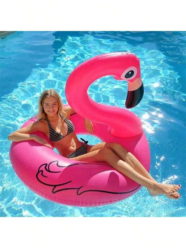 1 stuk opblaasbare zomerroos flamingo zwembadvlotter zwemfeestbenodigdheden leuke strandbenodigdheden zwembandjes voor volwassenen zwembadfeestgunst, strandaccessoires