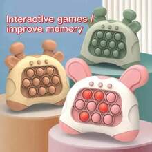 Puzzle Quick-Press Challenge Game, Matching Game Console, Handheld Game, Interactive Educational Learning Toy - Quick-Press Handheld Game Console,Suitable For Use As Party Favors For Kids - Green - View 2