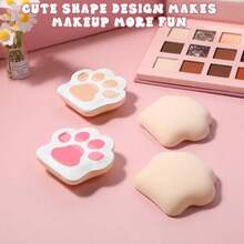 LZ4 PCS Cute Powder Puff Cat Paw Cushion Makeup Powder Puff Soft Cat Paw  Sponges Cushion Makeup Sponge Face Powder Puffs For Womeng80001 - như hình ảnh - Xem 4