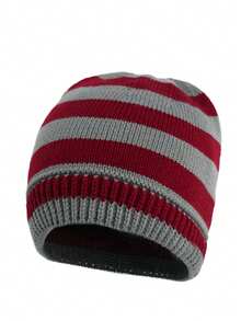 男女通用条纹便帽，适合日常秋季穿着