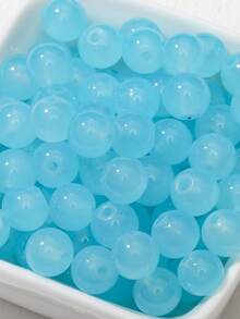 100szt 8mm Przezroczyste szklane koraliki do tworzenia biżuterii DIY Bransoletka Naszyjnik