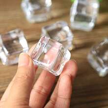 ACZ 50 Pcs 20mm Clear Fake Ice Acrylic Decorative Ice Cubes Display For Home Decoration Wedding Centerpiece Vase FillersPhotography PropsKitchen Decoration 2216 - 無色 - 查看 7